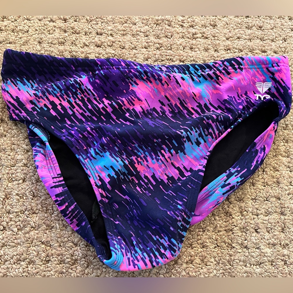 TYR Size 36 Speedo-style Swim Brief NWOT Multicolor